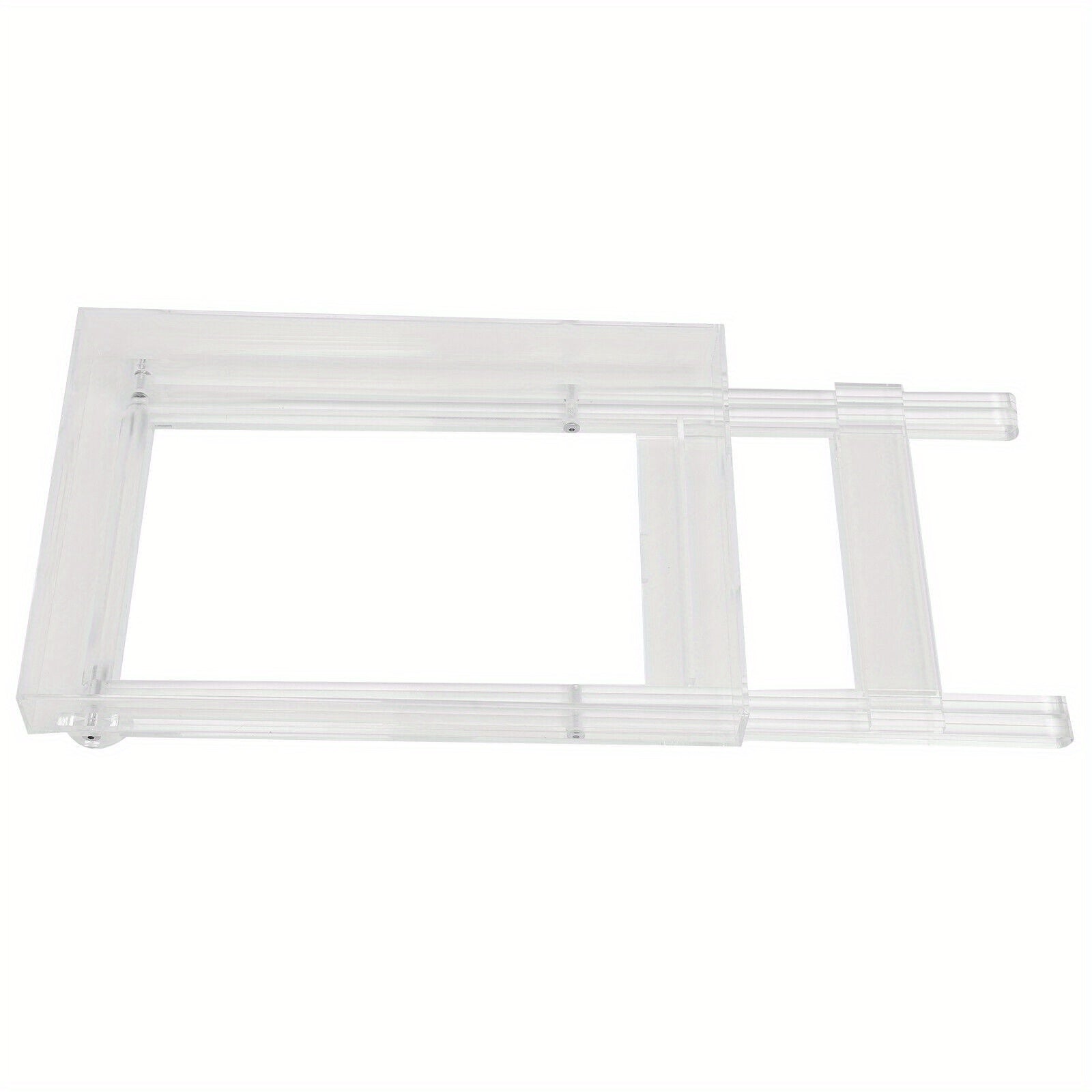 1pc Table d'appoint pliante en acrylique transparent, plateau TV peu encombrant, table basse portable pour café, thé et collations pour le salon, aucun assemblage requis, design moderne