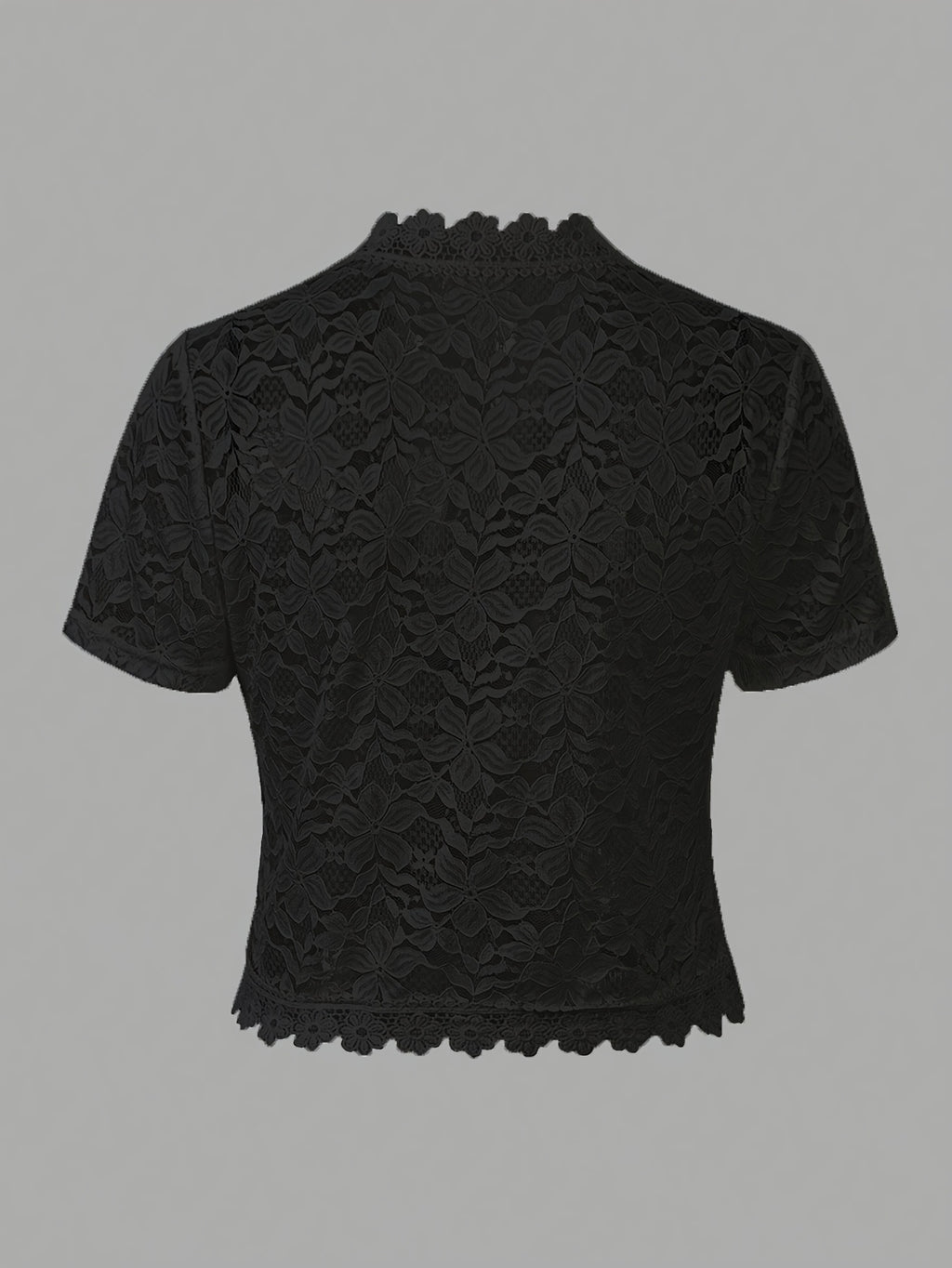 Summer Solid Color Lace Patchwork Casual Open Front Jacket For Holiday Party Clothes