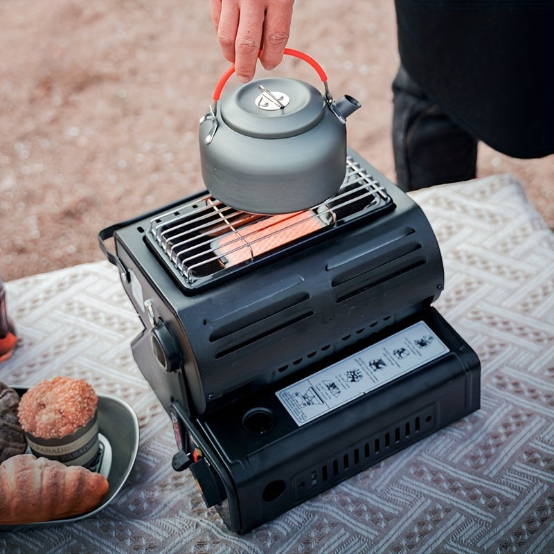 Stay Warm Outdoors with this Portable Dual-Use Liquefied Gas Mini Tent Heater Fireplace!