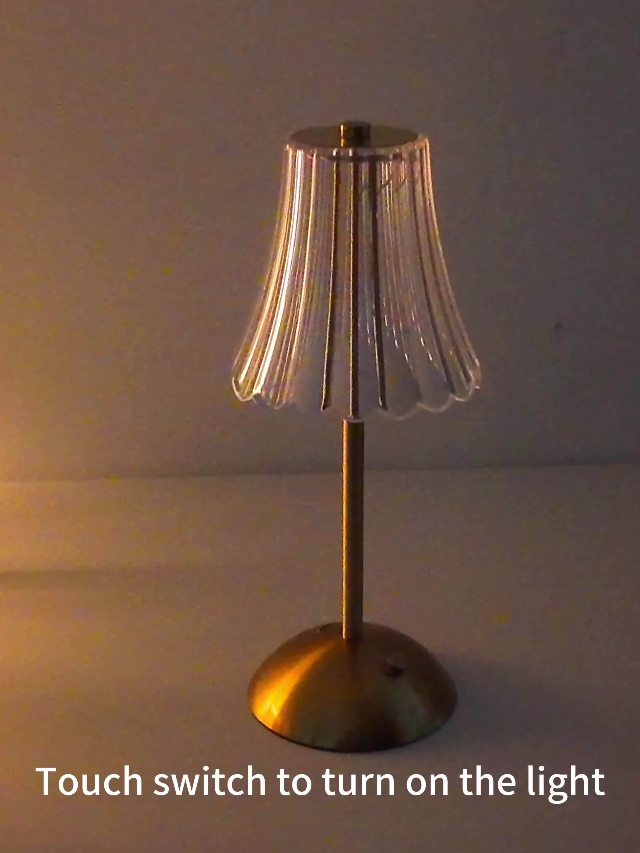 1pc Elegant Touch-Control Metal Table Lamp with USB Rechargeable Battery - Adjustable Ambient Lighting, Polished Brass Finish for Living Room, Bedroom, Study, Dining & Bar, Rechargeable Table Lamp